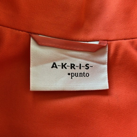 Akris Punto Coral Mock Neck Zip Up Jacket Size 4 - Picture 2 of 5